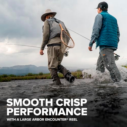 Orvis Encounter Fly Rod Outfit - 4Pc Fishing Rod and Reel Combo | Smooth Performance, Complete with Reel, Line, Backing, & Leader for Young Anglers, Pre-Balanced Ready-to-Fish Setup - size: 6-Weight, 9'