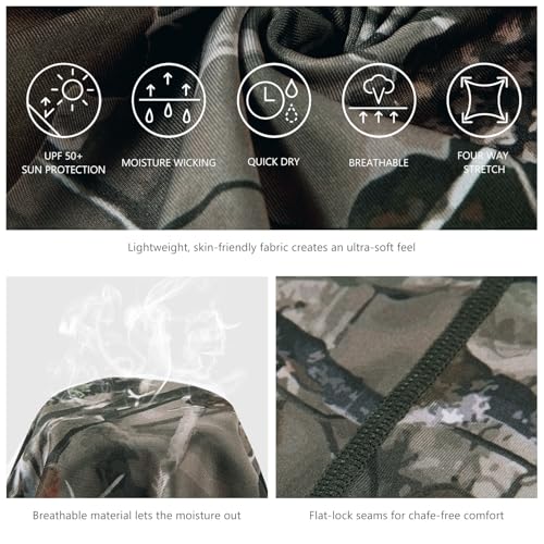BASSDASH UPF 50+ UV Sun Protection Neck Gaiter Fishing Mask Hunting Kayaking Hiking Cycling Ski Sports - color: Woodland I