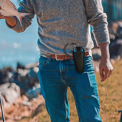 Cosmos Fishing Pliers Sheath Outdoor Fishing Tool Pliers Waist Bag Fishing Line Cutter Holder Fishing Pliers Belt Pouch with Coiled Lanyard