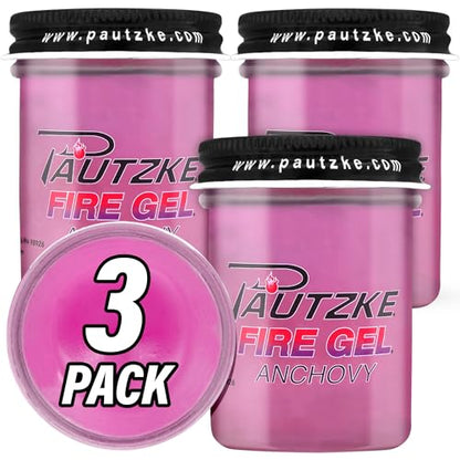 Pautzke Fire Gel Bait Scent Fishing Attractant, Long-Lasting Fish Scent Gel, Freshwater Saltwater Compatible, Strong Scent Trail, Easy Apply Lure Enhancer - color: 3-Anchovy