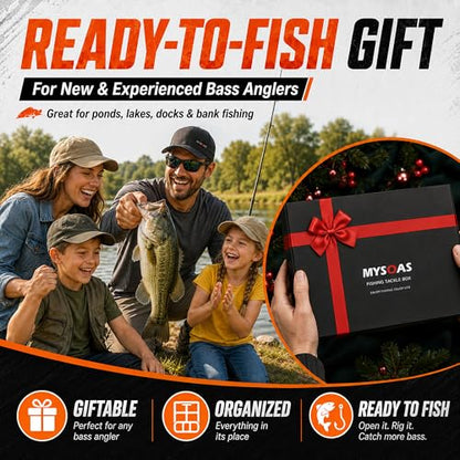 Wacky Worms Bass Fishing Kit, 71pcs 4 in Stick Worm Soft Plastic Baits, Wacky Hooks, EWG Hooks, O-Rings, 6 Colors, 3600 Tackle Box