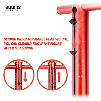 Booms Fishing TS1 Aluminum Tube Fishing Spring & Hook Scale 25LB/11KG - size: 25 LBS