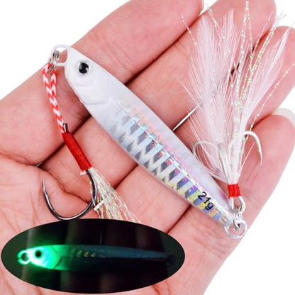 Saltwater Fishing jigs Speed Jigging Slow Jigging Pitching Lures Artificial Lures - size: 10pcs 40G