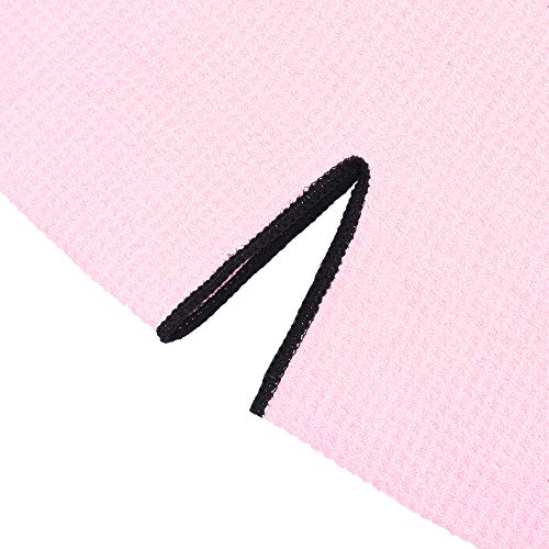 Mile High Life | Pro Tour Caddy Towel | 17" x 40" with 8" Center Slit | Premium Microfiber Waffle Texture - color: Pink, size: 16" x 30"