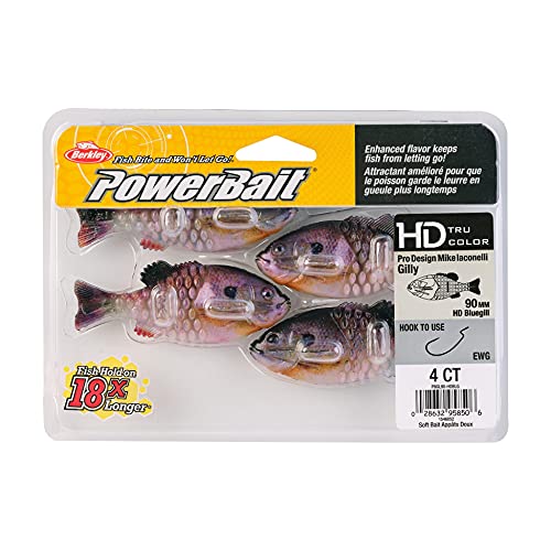 Berkley Powerbait Gilly Fishing Soft Bait - color: HD Bluegill, size: 90mm