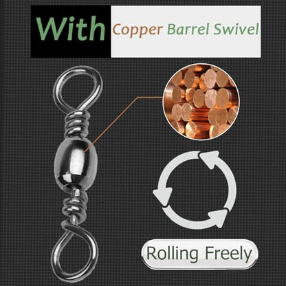 QISHUO Wire Stainless Fishing Leader Saltwater Freshwater Line Fishing Leaders Steel Snap Rigs Wire Leader Lure Black Nickel - size: Size #5 (11.8in-60lb) 30pcs