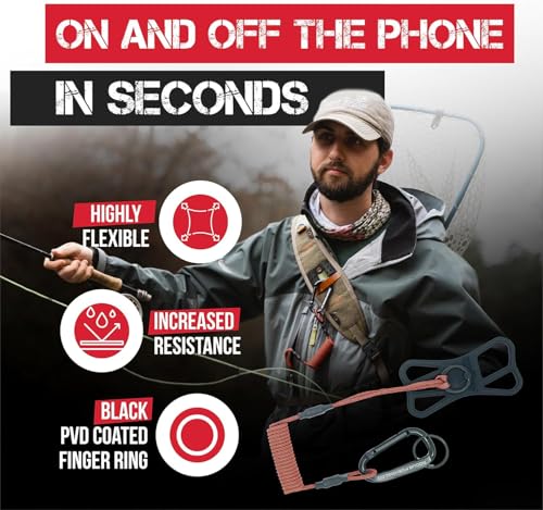 Rogue Fishing Co. The Protector Phone Tether - Phone Leash - color: Hi-vis Orange