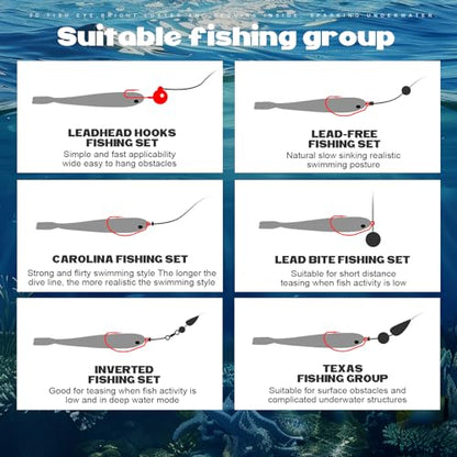 VioraWhite 100 Pcs Plastic Soft Fishing Lure Fishing Baits Paddle Tail Lifelike Swim Baits Tackle Soft Plastic Swimbaits for Saltwater and Freshwater Bass Crappie Trout Walleye Lures