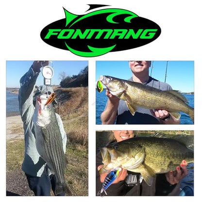 FONMANG Top Water Fishing Lures, 3-Pcs Topwater Lures for Bass Walleye Pike, 2025 New Wasp Crawl Bait for Freshwater and Saltwater - color: C-3 IN 1