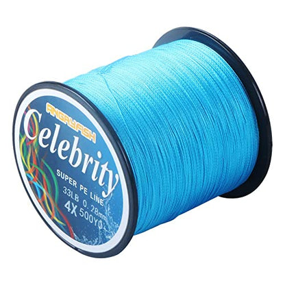 ANGRYFISH 4 Strands Super Strong Braided Fishing Line- Less Expensive -Zero Stretch -Small Diameter-Suitable for Novice Fishermen | Purple/Blue/Yellow/Green, Abrasion Resistant, Zero Stretch, Small Diameter, Less Expensive, Suitable for Novice Fishermen -