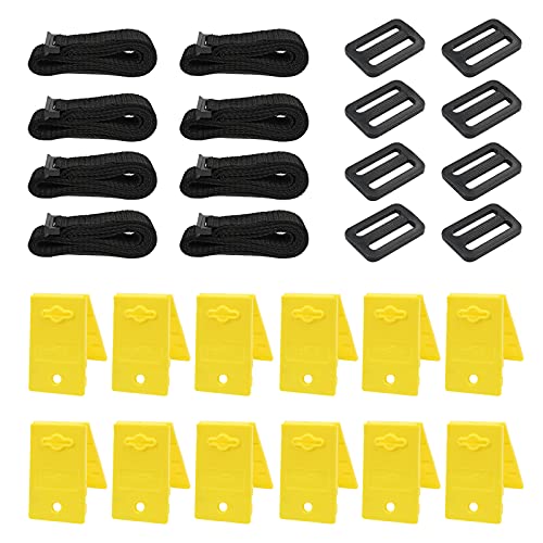 VINGLI Pool Cover Reel Set Solar Pool Cover Reel for Inground Swimming Pool, Aluminum Solar Swimming Inground Cover Blanket Reel (Upgrade) (Straps) - size: Universal (14-21 FT)