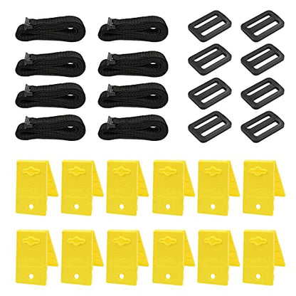 VINGLI Pool Cover Reel Set Solar Pool Cover Reel for Inground Swimming Pool, Aluminum Solar Swimming Inground Cover Blanket Reel (Upgrade) (Straps) - size: Universal (14-21 FT)