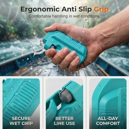 Automatic Fishing Knot Tying Tool, Electric Lure GT Knotter, Professional Knotting Machine, Quick Tying Device Fishing Hook Tier Knots Gift for Fishing Lovers - color: Battery-Grey