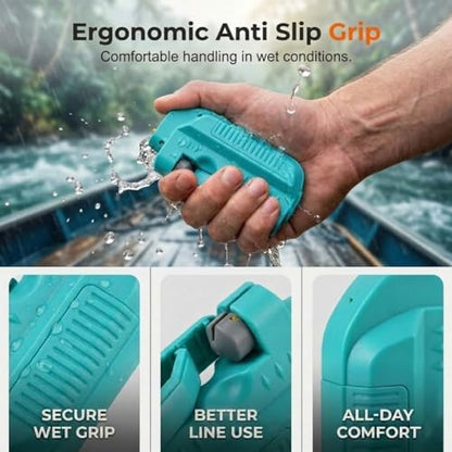 Automatic Fishing Knot Tying Tool, Electric Lure GT Knotter, Professional Knotting Machine, Quick Tying Device Fishing Hook Tier Knots Gift for Fishing Lovers - color: Charging-Grey