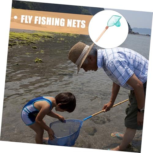 Wood Handle Fishing Net Large Mesh Landing Net 30Cm Frame for Outdoor Fishing and Household Use