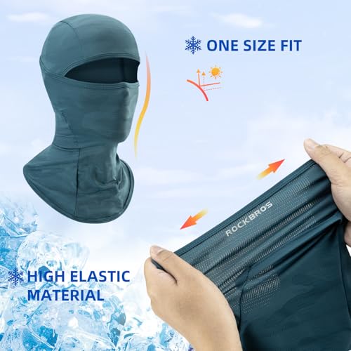 ROCKBROS Balaclava Face Mask for Men Women, Cooling & Breathable Summer Mask,UV Sun Protection for Cycling，Running - color: Blue