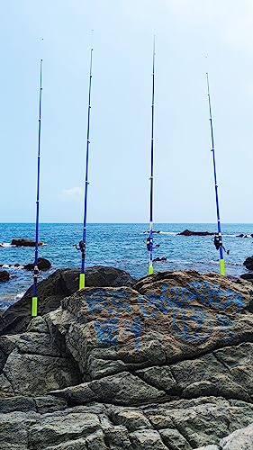 Fishing Rod Holders for Bank Fishing,Bank Fishing Rod Rack Stand,Fishing Pole Holders Ground, with Fishing Rod Alarm Bell - color: Green