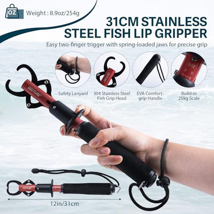 Goture Fishing Lures with Tackle Box and Fishing Tool Kit Set for Adults, Include Fish plier, Fish Ruler, Fishing Gripper,Gloves Weigh Scale with Gift Box - color: Gift Boxed, size: Tools Set+Lure Kit+Scale+CR Gloves