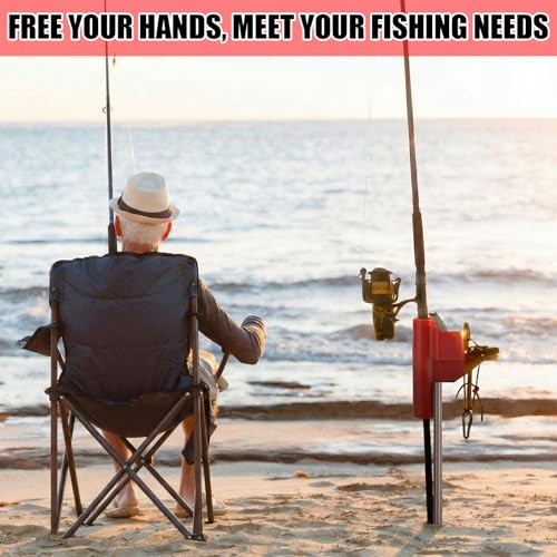 AceOrbit Sand Spike for Surf Fishing Bait Box Cutting Board PVC Portable Beach Fishing Rod Holder for Beaches, Rivers and Sandy Beaches Outdoor Angling