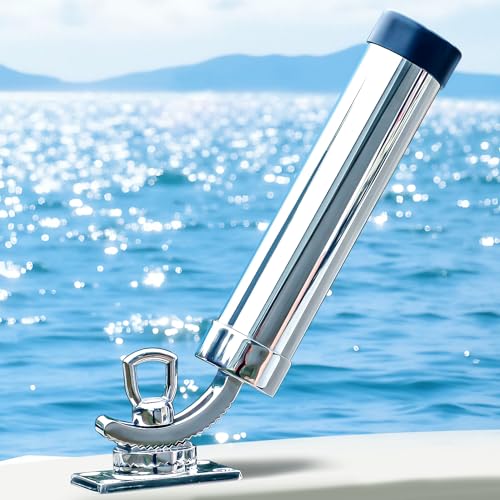 smartmarine 316 Stainless Steel Boat Fishing Rod Holder 360 Degree Rotation Outrigger Fishing Pole Support