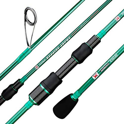 BERRYPRO Ultralight Fishing Rod Travel Spinning Rod with Solid Carbon Tip - style: 6'6''-ultra Light-2pc