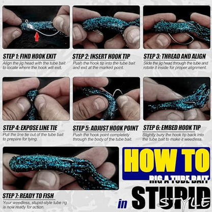 30/20/10 Pcs Tube Jig Heads for Bass Fishing, Tube Bait Worm Hooks rigs for Freshwater Saltwater, 5/16oz, 1/4oz, 3/16oz, 1/8oz - color: A3-1/8oz, 20 Pcs