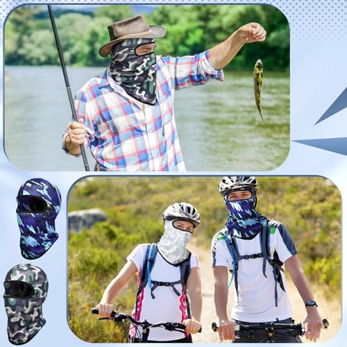 Geyoga 12 Pcs Cooling Balaclava, UV Sun Mask for Men Women, Summer Breathable Helmet Liner for Motorcycle Fishing - color: Mixed, style: Classic