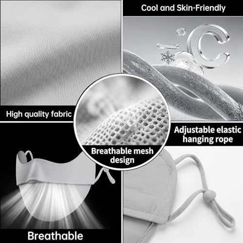 UV Face Mask,Cooling face mask,Sun Protection Mask UV Sun Protection Face Cover For Outdoor Activities,UPF 50+ - color: Purple