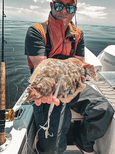 Hogy Big-Game Sand EEL Jig - Tuna Fishing Lure Knife-Style Deep Water Jig | Knife-style deep water jig with heavy-duty assist hooks for Tuna, Striped Bass, Groundfish & saltwater fishing. - color: Olive, size: 10/0 - 8.5oz