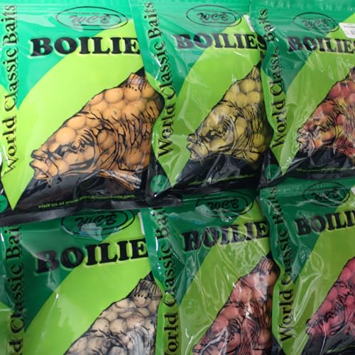 WCB Carp Baits High Protein Boilies 20 mm 1 lb Bag - Carp Bait - Ideal for Carp Fishing - style: Flavor: Strawberry