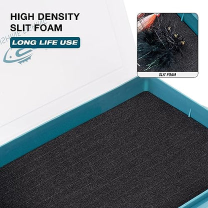 SF 2Packs Fishing Tackle Box Tray 3600 Slit Foam Case Double Buckle Open Plastic Jig Box Heads Hooks Spinners Spoons Storage Tackle Tray - style: 3602-2PCS
