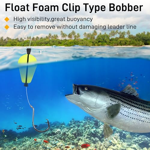 Trout Floats 20/50pcs Slotted Fishing Bobbers Foam Teardrop Strike Indicators Fly Fishing Floats for Trout Catfish Freshwater Saltwater - style: 20pcs
