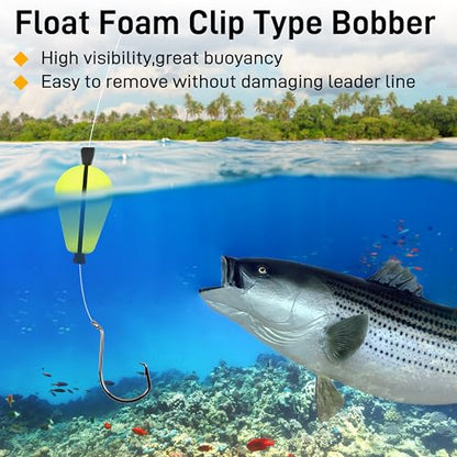Trout Floats 20/50pcs Slotted Fishing Bobbers Foam Teardrop Strike Indicators Fly Fishing Floats for Trout Catfish Freshwater Saltwater - style: 50pcs