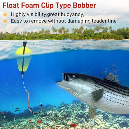 30PCS Trout Floats Foam Teardrop Strike Slotted Fishing Bobbers Bright Floats Fly Fishing Strike Indicators for Trout Crappie, Walleye, Panfish Offshore Saltwater Freshwater - color: 60 Pieces