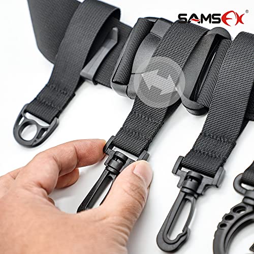 SAMSFX Adjustable Fishing Wader Belt Wading Belts for Surf Casting Kayak Fishing Accessories Waders Straps - color: Black - Only 2" Wader Belt