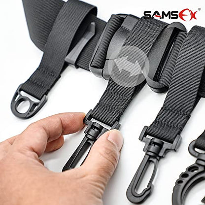 SAMSFX Adjustable Fishing Wader Belt Wading Belts for Surf Casting Kayak Fishing Accessories Waders Straps - color: Black - Only 2" Wader Belt