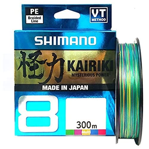 Shimano Kairiki 8, 300 Meter, Multi-Colour, Braided Fishing Line 59WPLA68R2 - size: 0.19mm / 12.0kg, 300m
