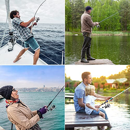 [ 2024 Portable] Travel Fishing Spinning Reel, Smooth 10+1 Stainless BB Fishing Reels for Freshwater, Ultralight Graphite Frame with Carbon Fiber 20LBs Drag Max, 6.2:1 Gear Ratio Reel for Catfish Bass