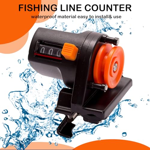 Fishing Line Counter 0-999M for Spooling & Trolling, Fishing Line Spooler, Portable Depth Gauge with Easy-Read Display, Essential Tackle, Fishing Ruler