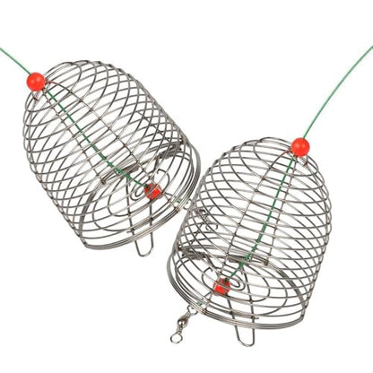 5PCS Fishing Bait Trap Cage Feeder Basket Lures Bait Fishing Accessories