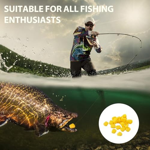 120 Pcs Carp Lures Corn Head Lure Carp Bait for Fishing Simulation Fake Corn Floating Soft Baits Carp Fishing Lures with Nice Scent Carp Fishing Trout Fishing Cat Fish