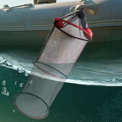 Fishing Net Bucket - Fish Drying Rack, Hanging Fish Dryer | Caught Mesh Net Basket for Outdoor Floating Water Fishes, Fishing Supplies, Foldable Fish Basket - size: 25x30cm