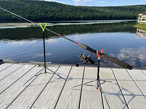 FISHIN' STIX All Terrain Combo - Includes 30" Rod Holder and All Terrain Stand Tripod - style: Yellow