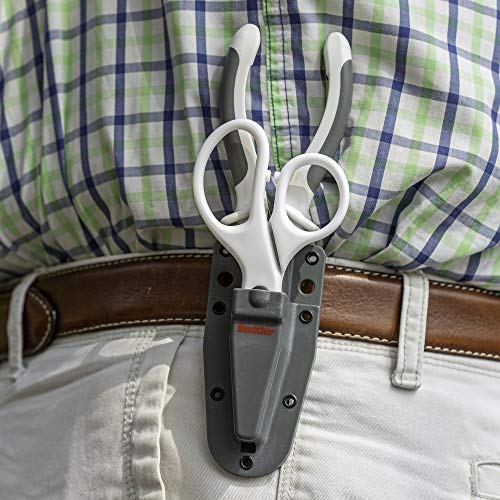 Smith’s Lawaia 51255 Pliers - Scissors Fishing Combo - Pliers - Scissors - Sheath - Removable Belt Clip - Durable Stainless Steel - Fishing Tool Kit - Gift