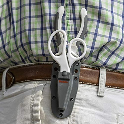 Smith’s Lawaia 51255 Pliers - Scissors Fishing Combo - Pliers - Scissors - Sheath - Removable Belt Clip - Durable Stainless Steel - Fishing Tool Kit - Gift