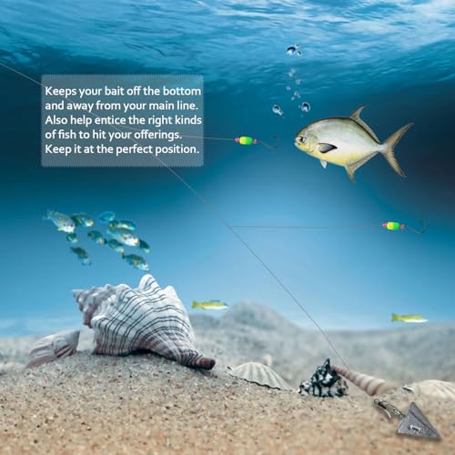 Dovesun 220/104/80/60/54/52/42pcs Pompano Rig Floats for Surf Fishing Foam Bobbers for Fishing Fly Fishing Bobbers Floats Bright Color Kit/Round/Cylindrical/Heart/Bullet/Pill/Spin Shape - color: Cylindrical-80pcs