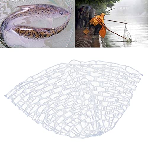 TOPINCN Fishing Landing Net, Trout Fishing Catch and Release Soft Rubber Mesh Fly Rubber Fishing Mesh Fishing Net Replacement - size: 120CM