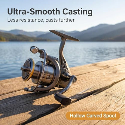 Ultralight Spinning Reel 5.2:1 30KG Drag Fresh/Saltwater - size: LC-1000