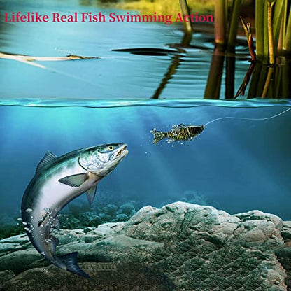 Gah Fishing Lure Kit Mixed Hard Baits Minnow Crankbaits Swimbait for Bass Pike Trout Salmon fit Saltwater and Freshwater Suspending Shallow Diving.