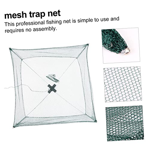 4Pcs Automatic Folding Fishing Net Portable Fishing Landing Net Foldable Mesh Trap for Crayfish Crab Minnow Freshwater and Saltwater